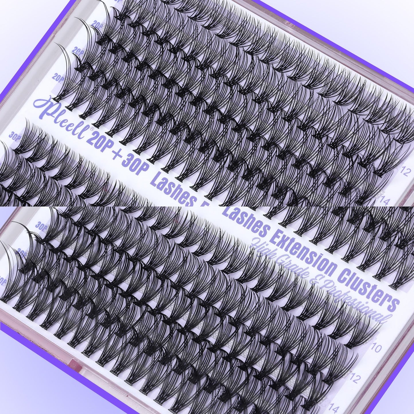 Fluffy Lash Extension Kit Wispy Eyelash Extension Kit 10-18MM Natural Lash Clusters 180PCS Cluster Eyelash Extensions with Lash Bond and Remover and Lash Applicator DIY Lashes Extension by Pleell