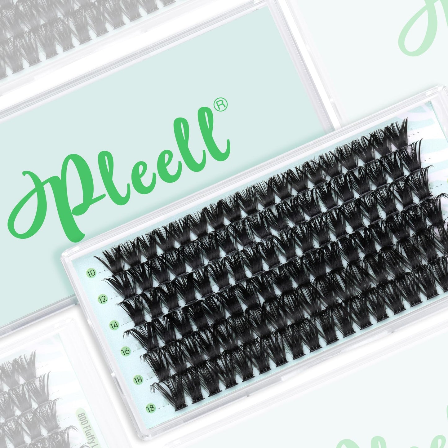 Fluffy Lash Extension Kit Wispy Eyelash Extension Kit 10-18MM Natural Lash Clusters 180PCS Cluster Eyelash Extensions with Lash Bond and Remover and Lash Applicator DIY Lashes Extension by Pleell