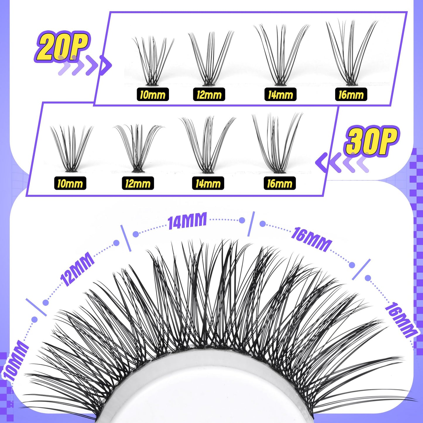 Fluffy Lash Extension Kit Wispy Eyelash Extension Kit 10-18MM Natural Lash Clusters 180PCS Cluster Eyelash Extensions with Lash Bond and Remover and Lash Applicator DIY Lashes Extension by Pleell