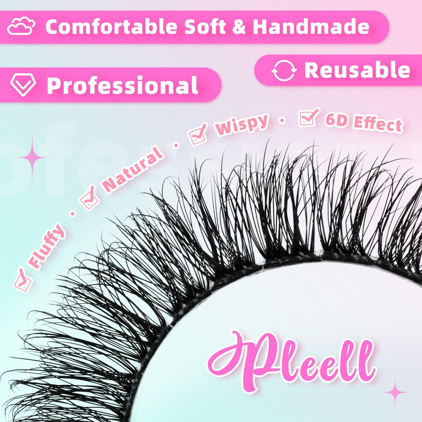 Fluffy Lash Extension Kit Wispy Eyelash Extension Kit 10-18MM Natural Lash Clusters 180PCS Cluster Eyelash Extensions with Lash Bond and Remover and Lash Applicator DIY Lashes Extension by Pleell