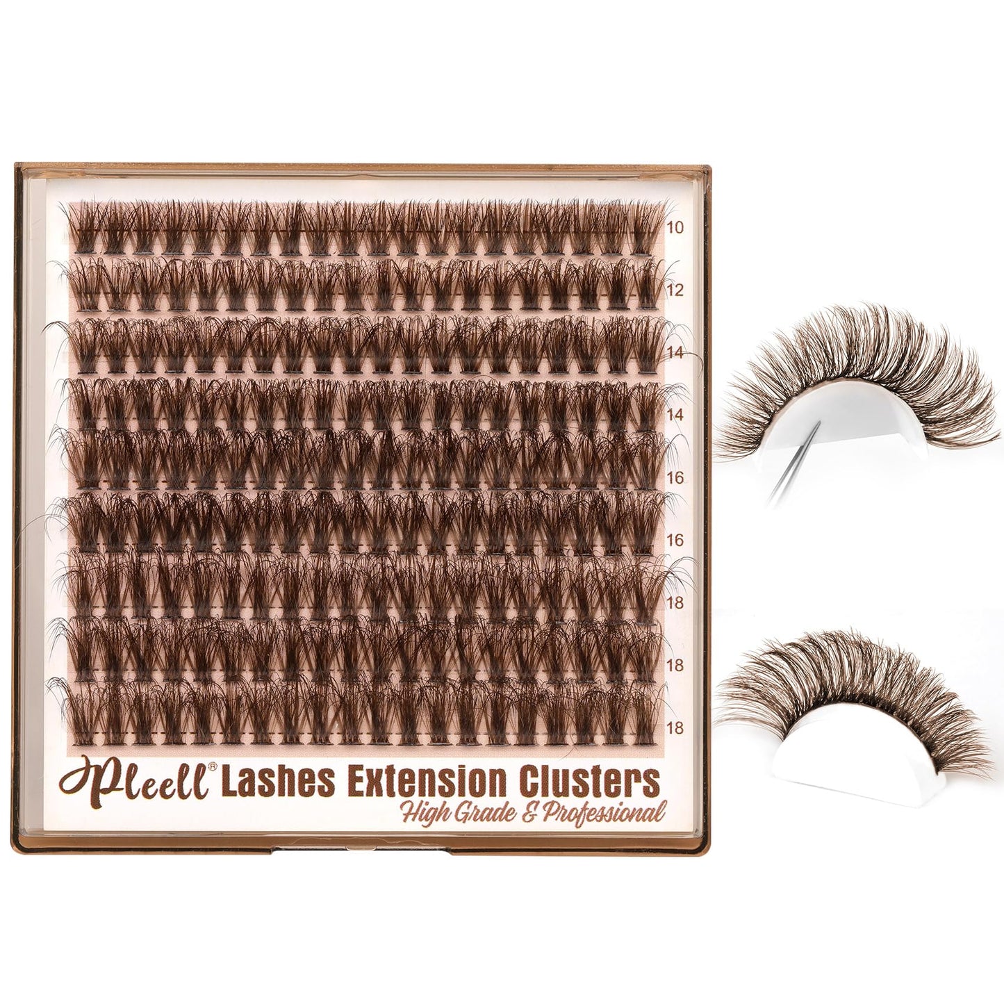 Fluffy Lash Extension Kit Wispy Eyelash Extension Kit 10-18MM Natural Lash Clusters 180PCS Cluster Eyelash Extensions with Lash Bond and Remover and Lash Applicator DIY Lashes Extension by Pleell