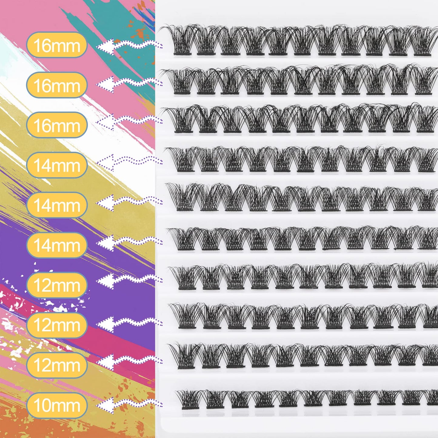 Fluffy Lash Extension Kit Wispy Eyelash Extension Kit 10-18MM Natural Lash Clusters 180PCS Cluster Eyelash Extensions with Lash Bond and Remover and Lash Applicator DIY Lashes Extension by Pleell