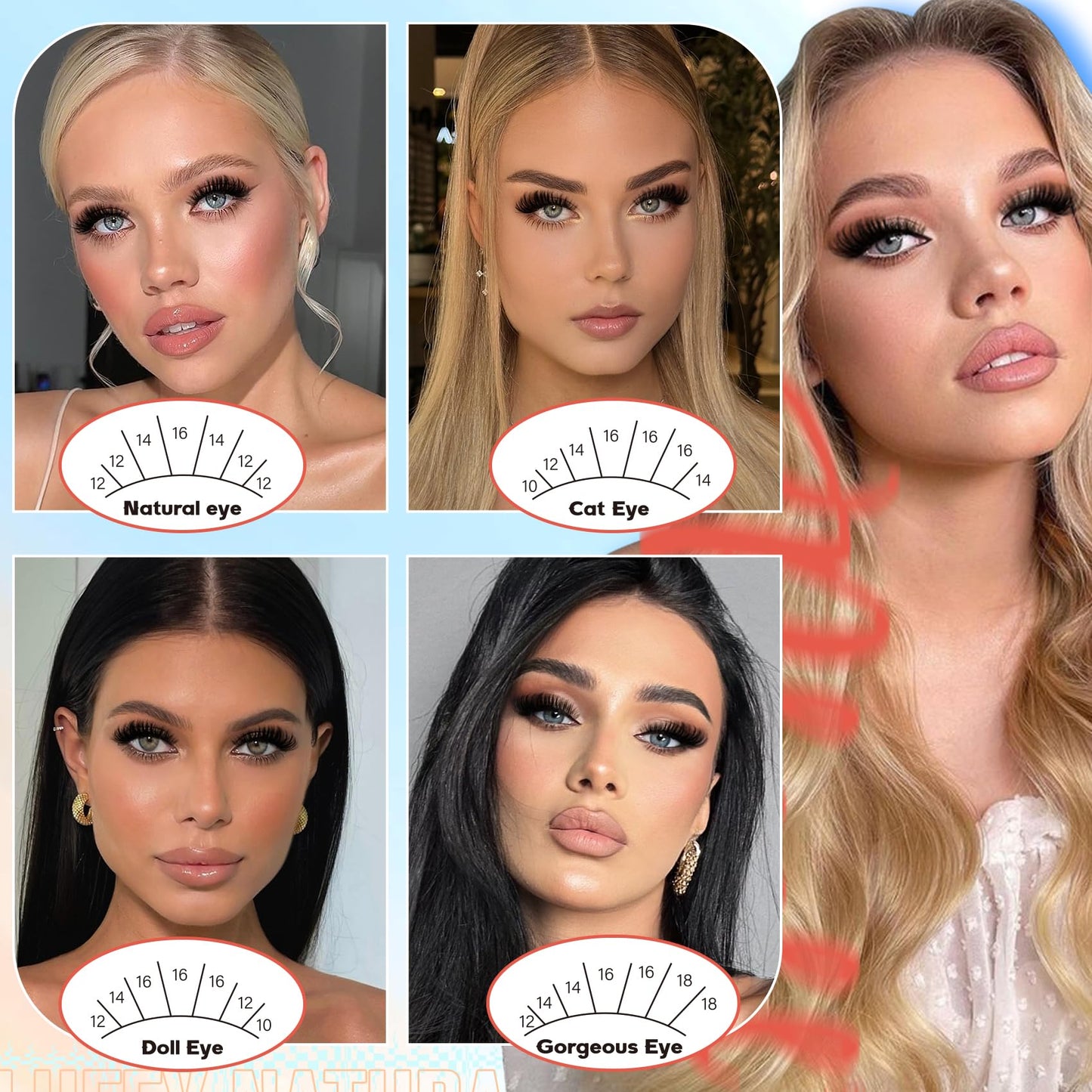 Fluffy Lash Extension Kit Wispy Eyelash Extension Kit 10-18MM Natural Lash Clusters 180PCS Cluster Eyelash Extensions with Lash Bond and Remover and Lash Applicator DIY Lashes Extension by Pleell