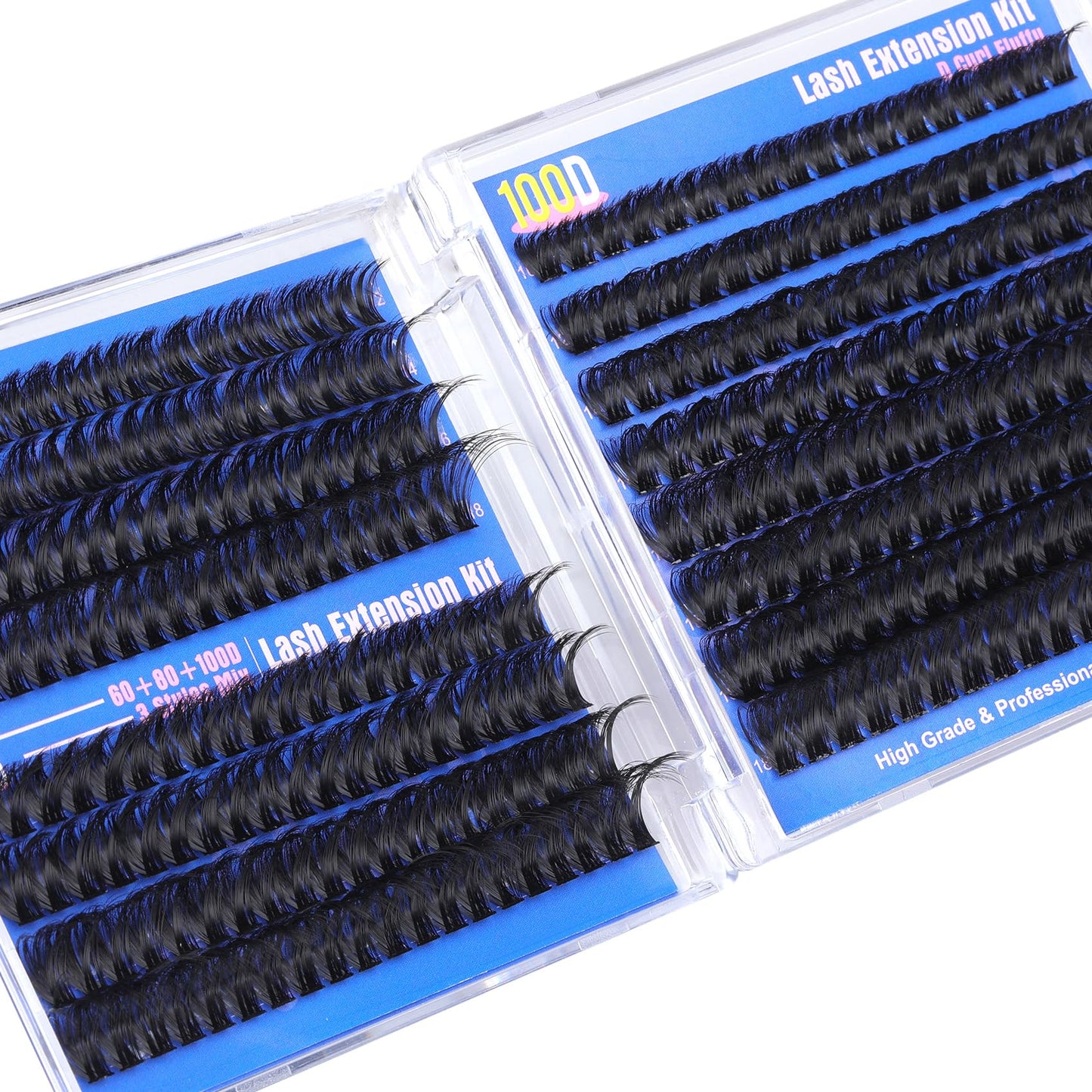 Fluffy Lash Extension Kit Wispy Eyelash Extension Kit 10-18MM Natural Lash Clusters 180PCS Cluster Eyelash Extensions with Lash Bond and Remover and Lash Applicator DIY Lashes Extension by Pleell