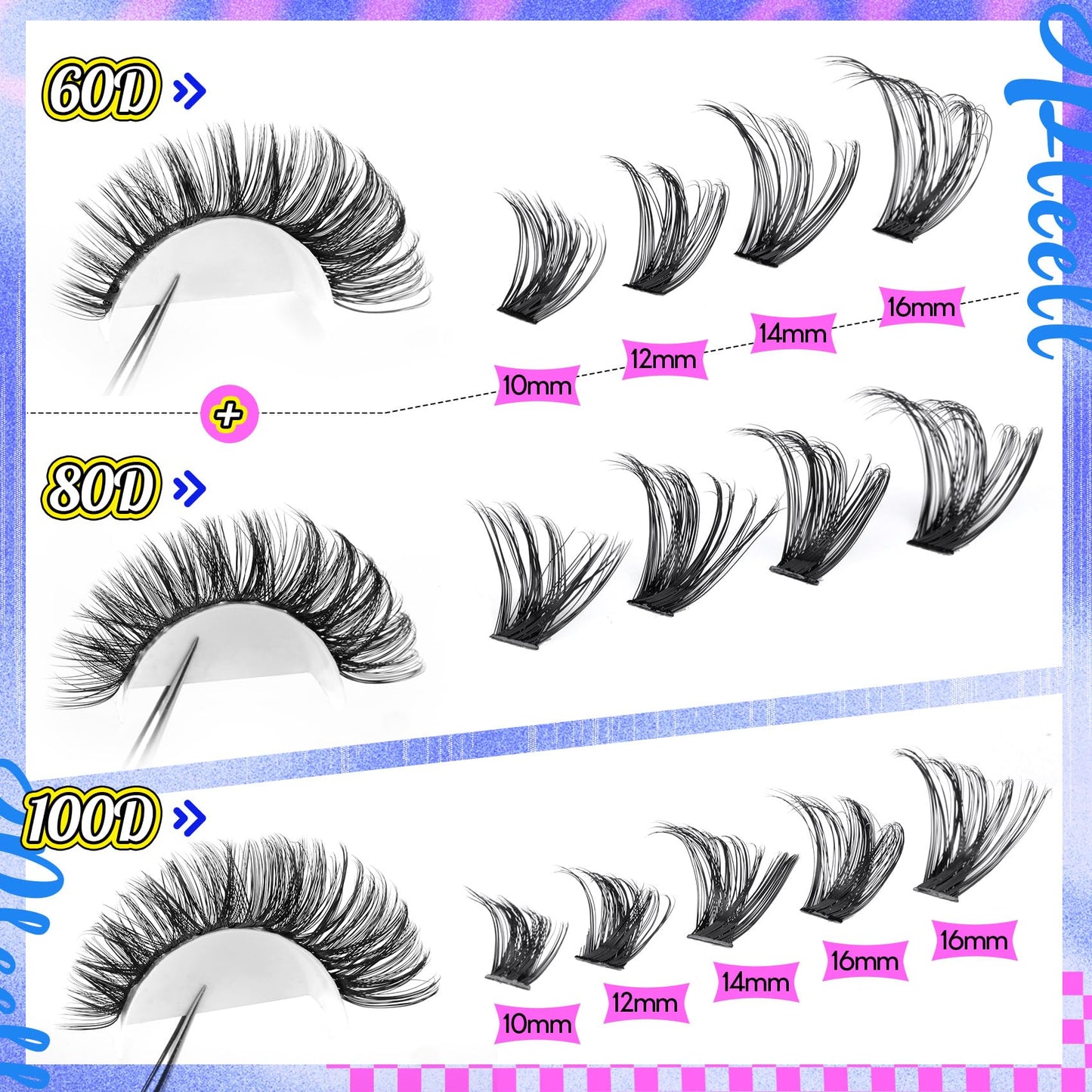 Fluffy Lash Extension Kit Wispy Eyelash Extension Kit 10-18MM Natural Lash Clusters 180PCS Cluster Eyelash Extensions with Lash Bond and Remover and Lash Applicator DIY Lashes Extension by Pleell