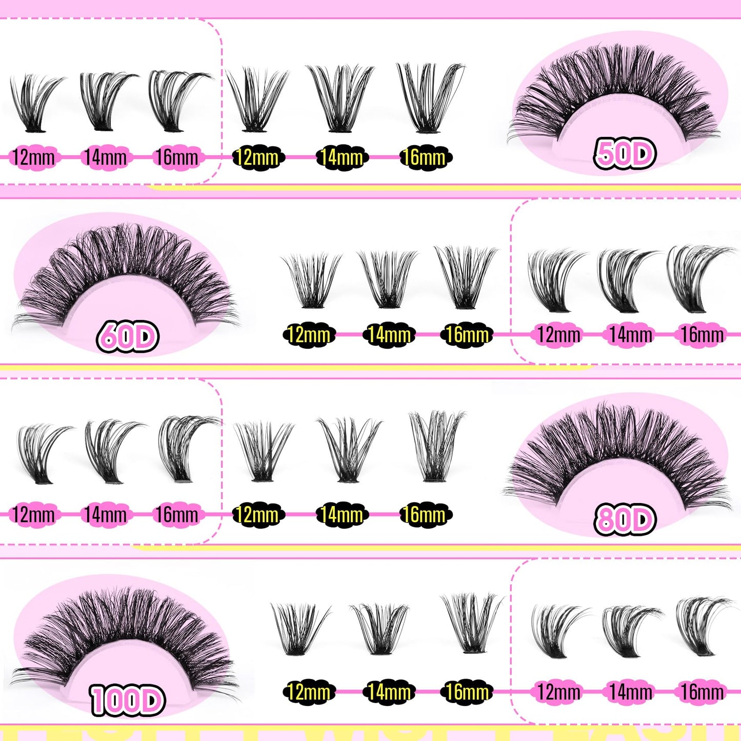 Fluffy Lash Extension Kit Wispy Eyelash Extension Kit 10-18MM Natural Lash Clusters 180PCS Cluster Eyelash Extensions with Lash Bond and Remover and Lash Applicator DIY Lashes Extension by Pleell