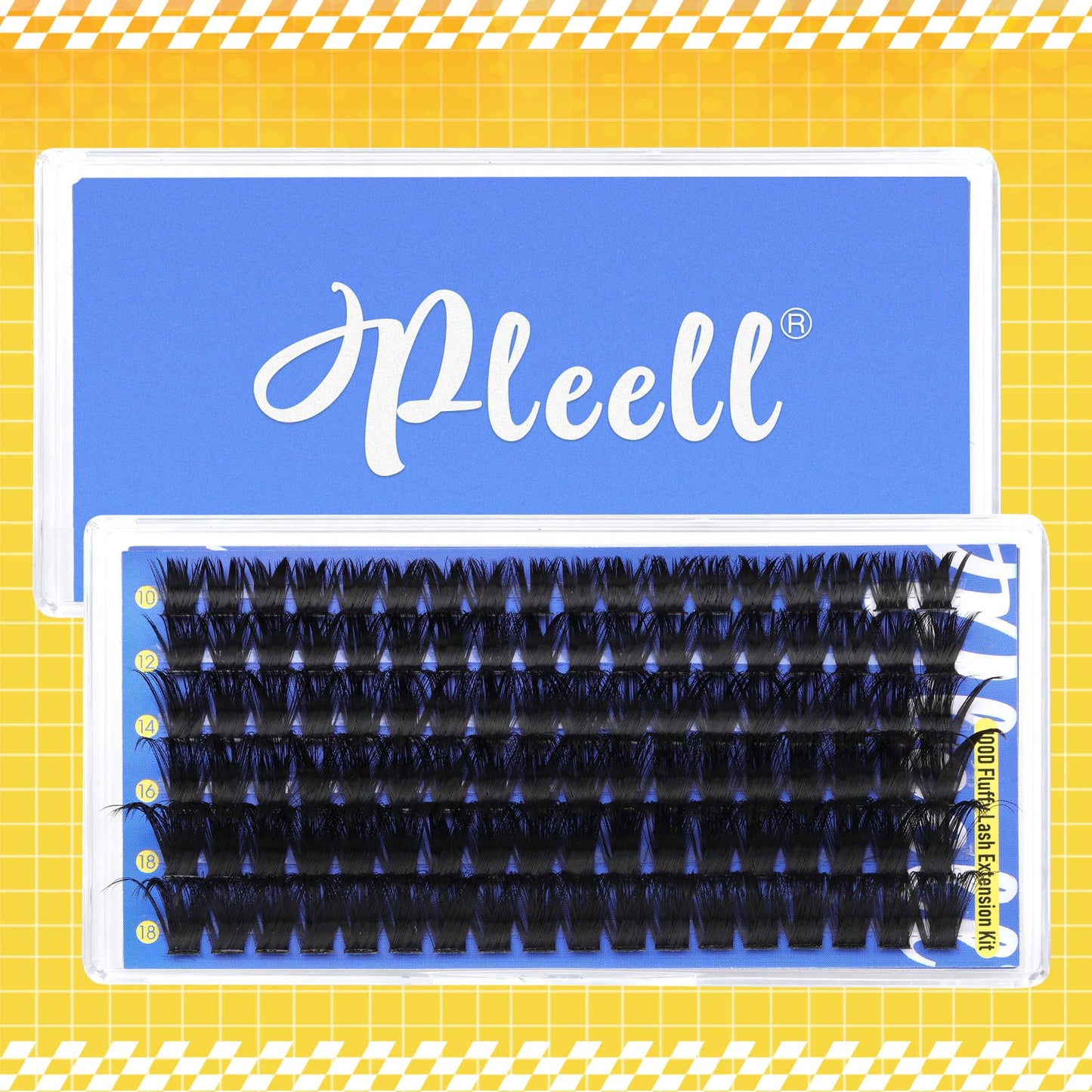 Fluffy Lash Extension Kit Wispy Eyelash Extension Kit 10-18MM Natural Lash Clusters 180PCS Cluster Eyelash Extensions with Lash Bond and Remover and Lash Applicator DIY Lashes Extension by Pleell