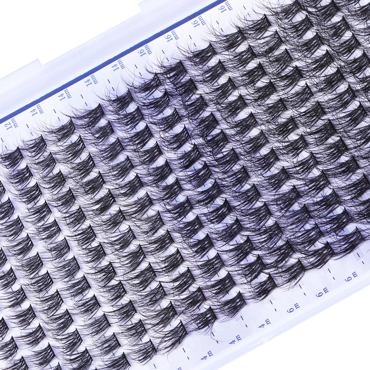 FANXITON DIY Lash Extension Kit Volume Lash Clusters 40D+50D D Curl Individual Lashes Lash Clusters Kit Thick Eyelash Extension Kit 280 pcs Thin Band Cluster Lashes Lash Bond and Seal Lash Tweezers