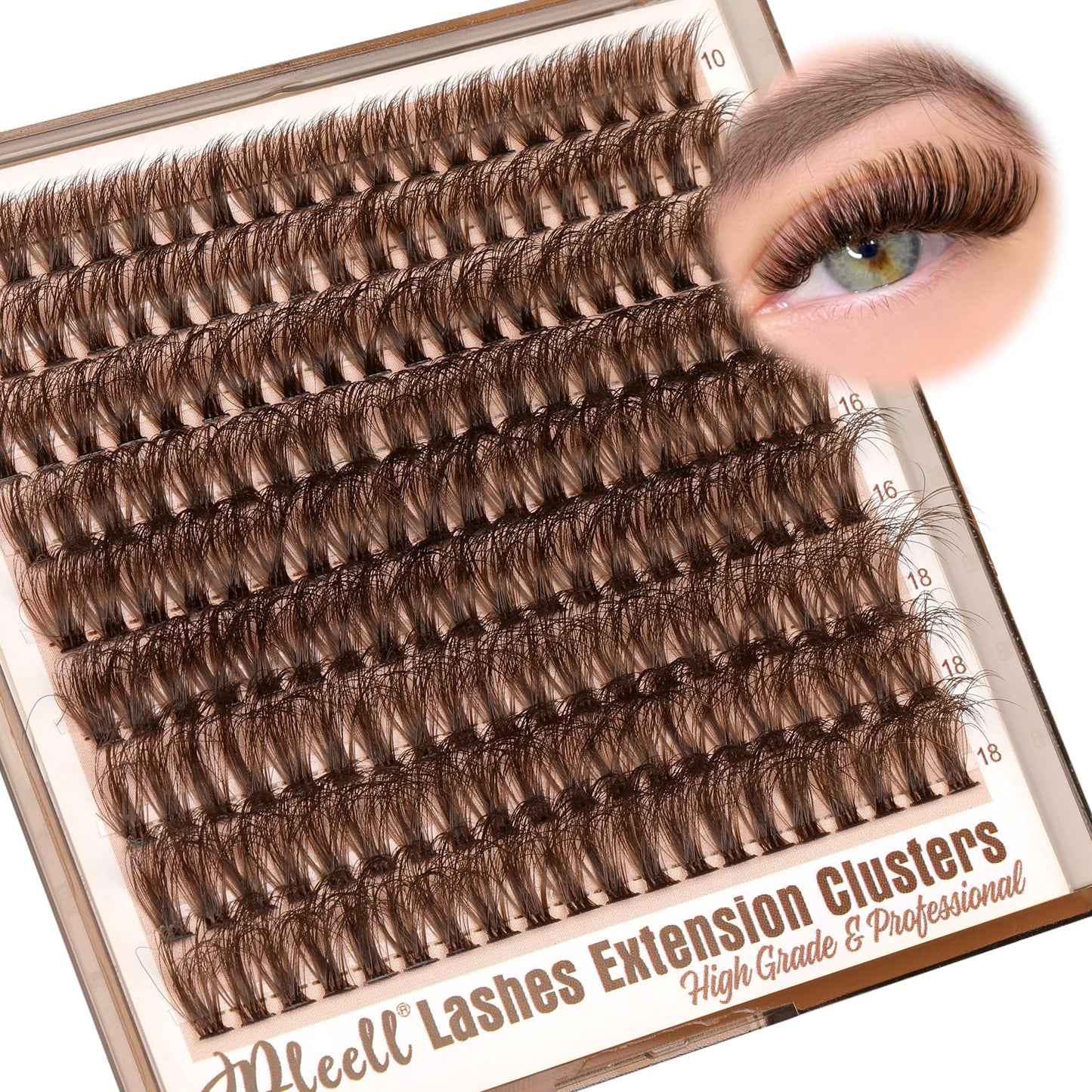 Fluffy Lash Extension Kit Wispy Eyelash Extension Kit 10-18MM Natural Lash Clusters 180PCS Cluster Eyelash Extensions with Lash Bond and Remover and Lash Applicator DIY Lashes Extension by Pleell