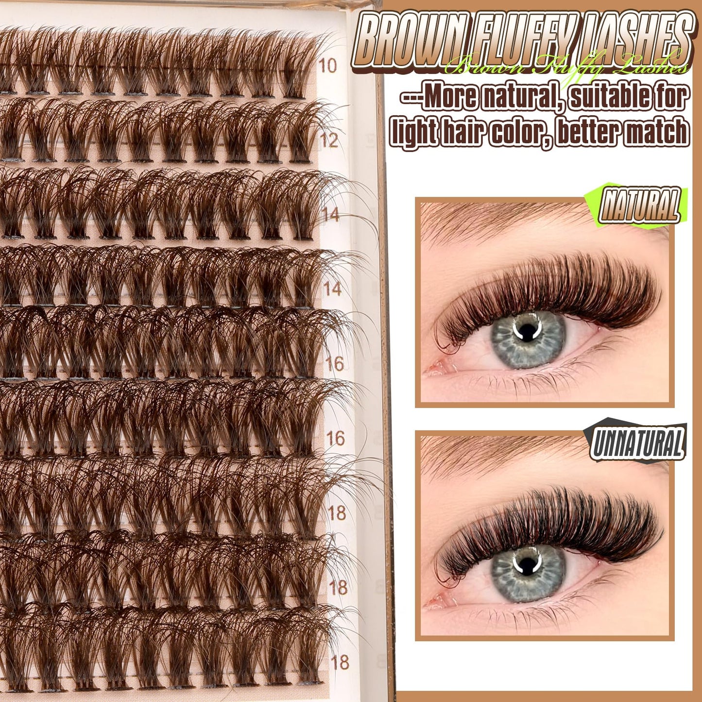 Fluffy Lash Extension Kit Wispy Eyelash Extension Kit 10-18MM Natural Lash Clusters 180PCS Cluster Eyelash Extensions with Lash Bond and Remover and Lash Applicator DIY Lashes Extension by Pleell