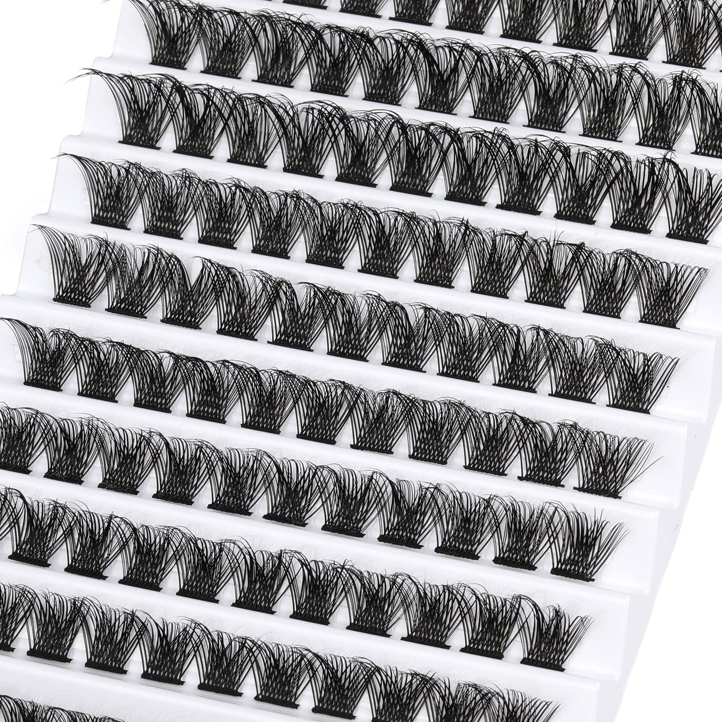 Fluffy Lash Extension Kit Wispy Eyelash Extension Kit 10-18MM Natural Lash Clusters 180PCS Cluster Eyelash Extensions with Lash Bond and Remover and Lash Applicator DIY Lashes Extension by Pleell